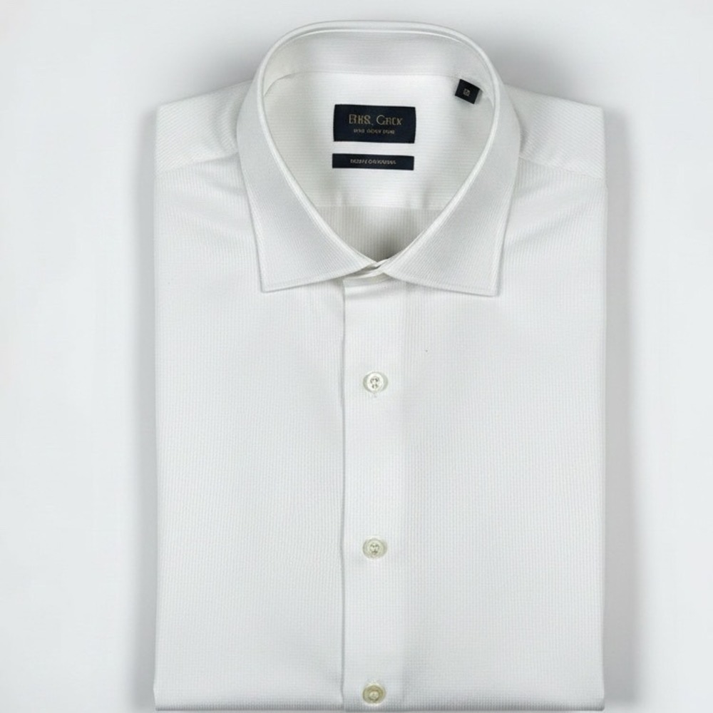 Pronto Uomo Mens White Non Iron Cotton Dress Shirt 18 34/35 French Cuff